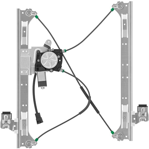 Front Passenger Side Power Window Regulator with Motor (2 Pins) Fit for 2004-2007 Buick Rainier, 2002-2009 Chevrolet Trailblazer, GMC Envoy, Isuzu Saab Oldsmobile Bravada, 741-691 - size: Front Passenger (RH)