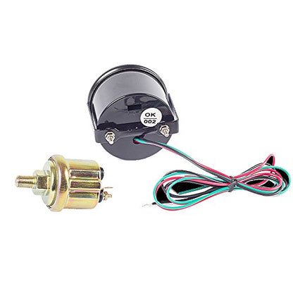 ESUPPORT Car 2" 52mm Digital Oil Press Pressure Gauge Meter Kit Blue LED - color: Oil Press Gauge