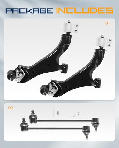 4Pc Control Arms with Ball Joints Fit for Chevy Equinox 2010-2017 - size: Fit for Equinox 10-17 4x Control Arm Kit (313)