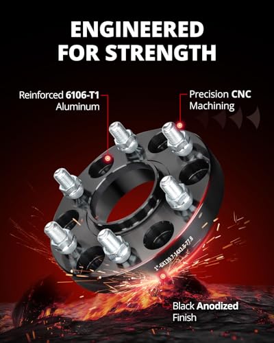 EVIL ENERGY 6x5.5 Wheel Spacers 1", 77.8 mm Bore Hubcentric M14x1.5 Studs - size: 1 inch