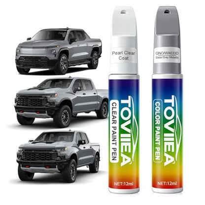 Slate Gray Metallic(GNO/WA633D) Touch Up Paint for Chevrolet - color: (GNO/WA633D)Slate Gray Metallic for 2026 Silverado/2025 Silverado/2024 Silverado/2026 Silverado EV/2025 Silverado EV