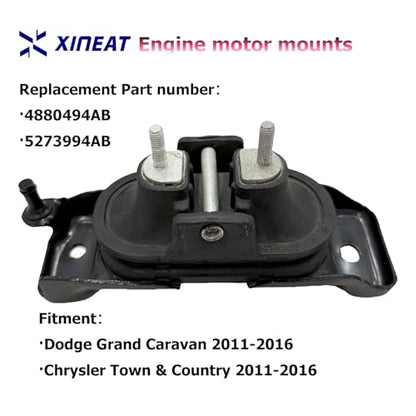 Engine Mount Fit for Dodge Grand Caravan 2011-2016 Chrysler Town & Country 2011-2016 Replacement 4880494AB 5273994AB 1pc XINEAT - size: 4880494AB