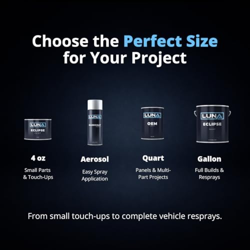 Hyper Silver Metallic Automotive Midcoat Paint (1 Gallon): Ready to Spray Body Paint for Full Vehicle and Large Projects, Use with Primer Basecoat and Clearcoat, Luna Eclipse - color: Gallon