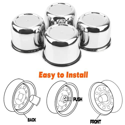 4Pcs 3.03inch Wheel Center Caps for Weld Racing Hub Wheels Rims Chrome Hub Covers (Diameter 3.03 in, Height 2.36 in) - color: Chrome Silver, size: 3.03in Hub Hole, 2.36in Tall