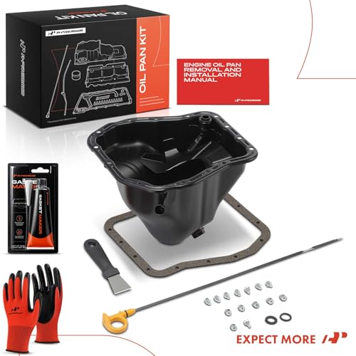 A-Premium Lower 2.5L Engine Oil Pan Sump with Plug, Gasket & Bolts - style: Complete Oil Pan Kit