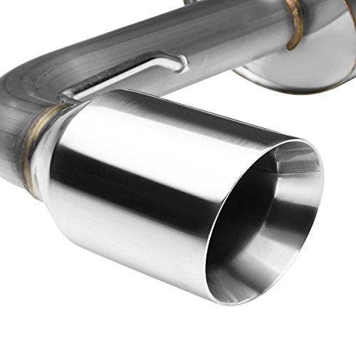 DNA MOTORING CBE-HC88-NRT Stainless Steel Cat Back Exhaust System [Compatible with 88-91 Honda Civic 3-Door Hatchback] - style: 14mm Double Walled