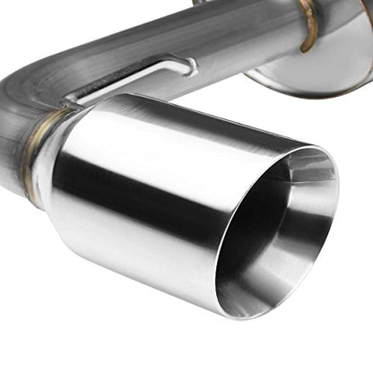 DNA MOTORING CBE-HC88-NRT Stainless Steel Cat Back Exhaust System [Compatible with 88-91 Honda Civic 3-Door Hatchback] - style: 14mm Double Walled