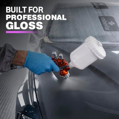 Roberlo Unix 150HS Clear Coat with P5000 Hardener - High Solids Automotive Clear Coat, Fast Drying, High Gloss Finish - Professional Car Paint Clear Coat Kit - 5L Clear + 2.5L Hardener