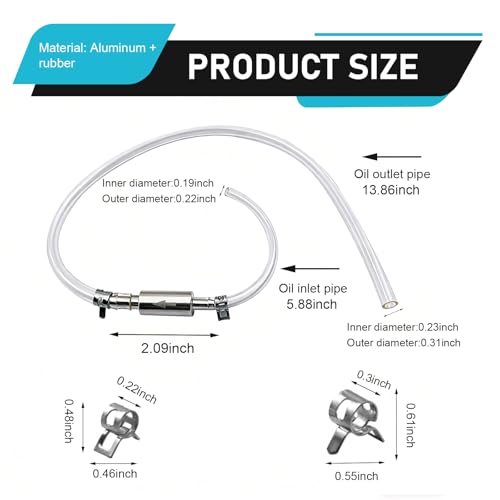 2 PCS Brake Bleeder Hoses, One-Way Brake Bleeder Hose Kit with Check Valve, Brake Hydraulic System Bleeding Tools, Universal for Car Motorcyle Clutch (Transparent)
