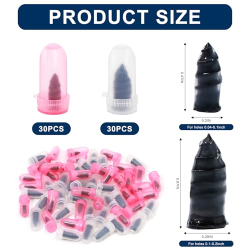 60 Pcs Tire Repair Rubber Nail, Tire Repair Nail Tire Repair Rubber Screws Fast Tool Self-Service Tire Repair Nail Vacuum Tire Repair Rubber Nail, Suitable for Car Motorcycle Jeep Tire Puncture Repair - color: 60 Pcs