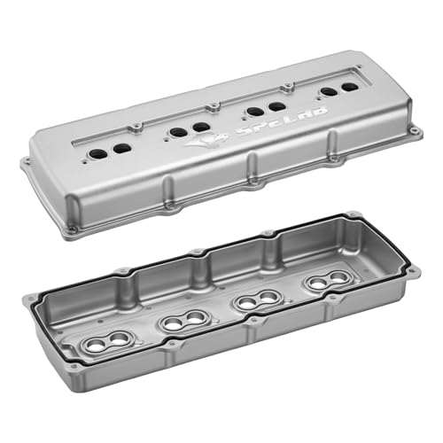 SPELAB Valve Cover Compatible with Hemi Gen III 5.7/6.1/6.4 Engine 2003-2020 Cast Aluminum Silver - color: Silver