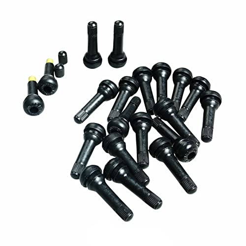 100PCS TR414 Snap-in Tire Wheel Valve Stems Medium Black Rubber Kit - color: 100PCS, size: TR414