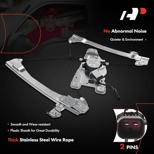 A-Premium Front Driver and Passenger Side Power Window Regulator with Motor - style: Front Driver+Passenger (LH+RH)