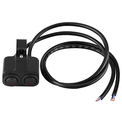 Motorcycle Handlebar Switch - CNC Aluminum Alloy Motorcycle Handlebar 1inch 25mm Headlight Spotlight Dual Switch Handlebar Double Control Button Switch