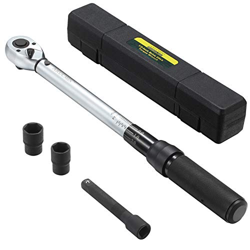 1/2-Inch Drive Click Torque Wrench (10-150 ft.-lb./13.6-203.3Nm) Dual-Direction Adjustable Torque Wrench Set