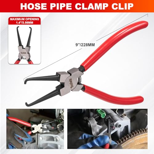 Toolwiz 6 pcs Fuel Line Pliers Set, for Automotive Repair with Storage Bag - style: 6 Pack