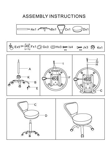 Dayton Home Office/Garden Rolling Seat (Burgundy) Pneumatic, Short Stool with Adjustable Height 13"-15", Perfect for Home Office, Gardening, Garage Mechanic, School and Lab - color: Burgundy