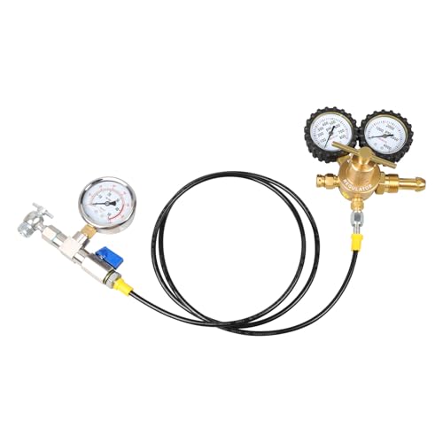 Nitrogen Shock Fill Kit with 700Psi Nitrogen Gauge and 10in High-Pressure Flexible Hose Nitrogen Regulator Shock Fill Tool No-Loss Schrader Chuck for ATV, UTV, Off-Road Bike, Dirt Bike