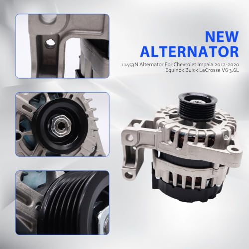 11453N Alternator Compatible with Buick LaCrosse 2010-2016 - size: 11453N