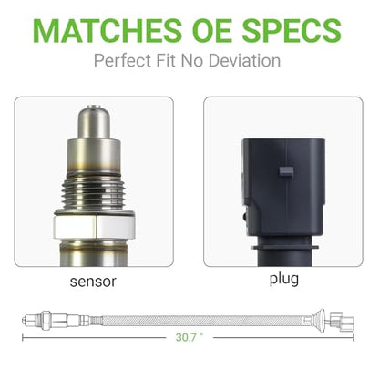 O2 Oxygen Sensor 06K906262E Heated Compatible with Audi A8 Quattro 2015-2016 & Volkswagen Beetle 2014-2019, Compatible with Jetta 2013-2018, Passat 2014-2022, Downstream # 07P906265G, 16052, 234-4935 - size: 234-4935