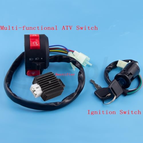 Complete Electrics Stator Coil CDI Wiring Harness Spark Plug Kits Aftermarket Replacement Parts Fit for 50cc 70cc 110cc 125cc ATV Go Kart Quad 4 Wheeler Dirt Pit Bikes.