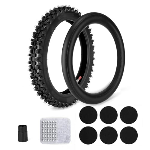 60/100-14 2.50-14 Front Tire and Inner Tube Set, 60/100-14 Dirt Bike Tire Tube for CRF110 KLX110 KX65 XR70 SSR125 110cc 125cc CRF70 KX60 KX110 RM65 JR80 PW80 TTR90 TTR110 Pit Dirt Bike Off Road