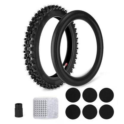 60/100-14 2.50-14 Front Tire and Inner Tube Set, 60/100-14 Dirt Bike Tire Tube for CRF110 KLX110 KX65 XR70 SSR125 110cc 125cc CRF70 KX60 KX110 RM65 JR80 PW80 TTR90 TTR110 Pit Dirt Bike Off Road