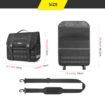 Rhinowalk Motorcycle Saddlebags, Waterproof Saddlebags, Quick Release 13L Single Side Hanging Bag Motorcycle Accessories - size: 13L