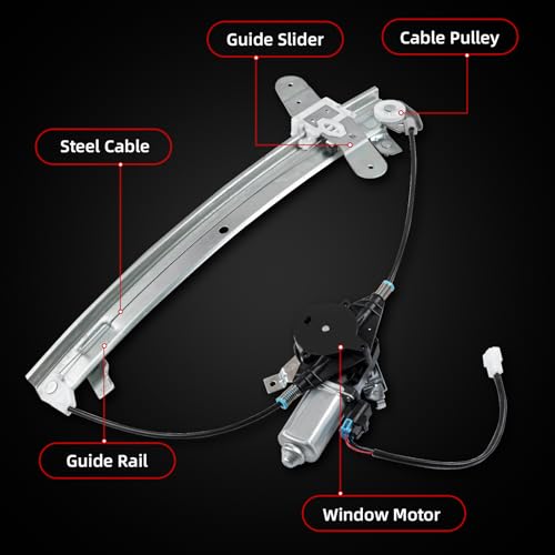 Front Passenger Side Power Window Regulator with Motor Assembly Compatible for Ford Crown Victoria Mercury Grand Marquis 1992-2011 Marauder 2003-2004 Right Replace 741-665 660235 11A89 - size: Front Passenger