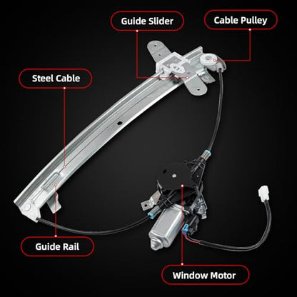 Front Passenger Side Power Window Regulator with Motor Assembly Compatible for Ford Crown Victoria Mercury Grand Marquis 1992-2011 Marauder 2003-2004 Right Replace 741-665 660235 11A89 - size: Front Passenger