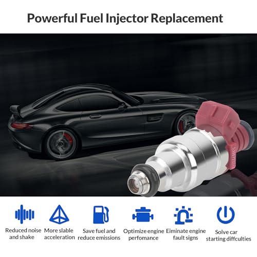 Fuel Injectors Compatible with Jeep Wrangler Cherokee 1991 1992 1993 1994 1995 2.5L,Comanche 1991 1992 2.5L,Replace 53007232AB FJ714 53013690AA