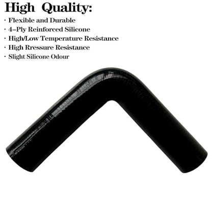ID 2.75 inch 90 Degree Silicone Elbow Coupler Hose 8" Leg Length - size: ID: 2.75"