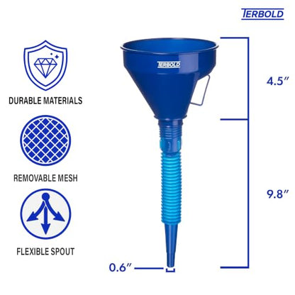 Automotive Flex Funnel with Hose - color: Blue