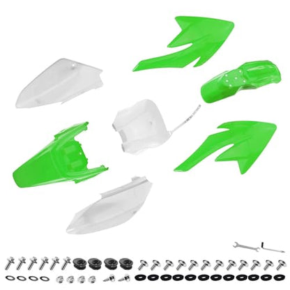PRO BAT 7 PCs Plastic Fender Kit - color: White&Green Plastic Fender Kit