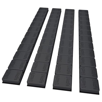 MIKKUPPA 1/4oz Adhesive Stick on Wheel Weights, Black 0.25oz, 12oz/Box - color: Black, size: 48 PCS