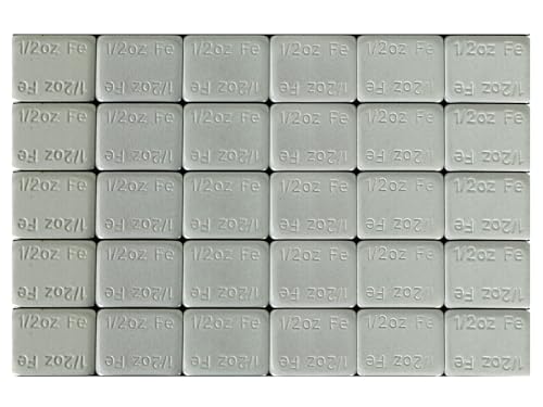 1/2oz. Adhesive Stick on Wheel Weights, Total 360pcs 180oz. Gray - color: Grey