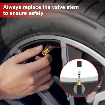 SUNSOUL TR414 Brass Stem EPDM Rubber Snap-in Tire Valve Stems for 0.453 Inch 11.5mm Rim Holes, Pack of 5pcs Valves - color: TR414-5pcs