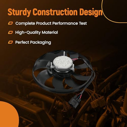 maXpeedingrods Radiator Cooling Fan Assembly w/Brushless Motor for Porsche 718 Boxster/Cayman 2017-2023, 718 Spyder 2020-2023, for Porsche 911 2017-2019 9P1959455BY 9P1959456Y - size: 9P1959455BY