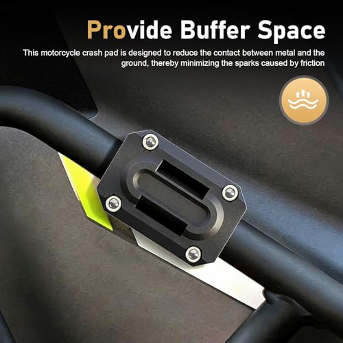 2 PCS Motorcycle Engine Guard Bumper, 22mm 25mm 28mm Crash Bar Slider, Drop Protection Anti-Collision Shock Absorbing Frame Protector, Universal for Most Motorcycles (Black)