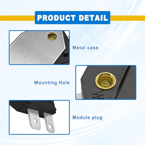 1875990 4 Pin Performance Ignition Module, Compatible with 1974-1988 Chevy Pontiac Olds Bulck, Replace OE #LX301, DM1906, 1190357, 4419628 (Pack of 1pcs Black)