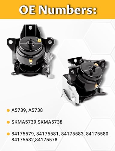 Engine Motor Mount Set 2PCS,Replace OE: 84175582, 84175583 - size: Front Left & Front Right