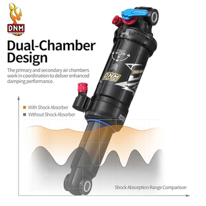 DNM AO-39RC 190mm Rear Shock Bike Air Rear Shock, for XC/TRAIL riding - size: 190mm