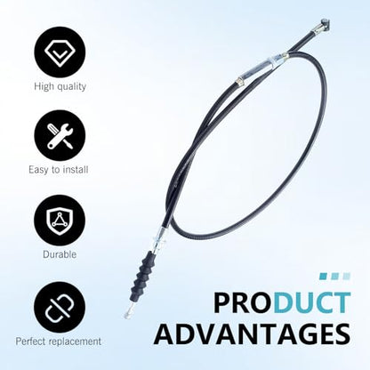1 Set Motorcycle 7/8" Left Clutch Lever Handle Cable, Adjustable Lever & Smooth Cable, Waterproof Anti-Breakage Brake Grip, for 50CC-70CC 90CC 110CC 125CC 140CC 150CC Engines (Black)