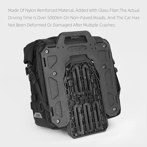 Rhinowalk Motorcycle Saddlebag 20L Waterproof – Compact Quick Release Motorbike Side Bag with Combination Lock, Universal Fit (1 Piece) - color: Black-20L