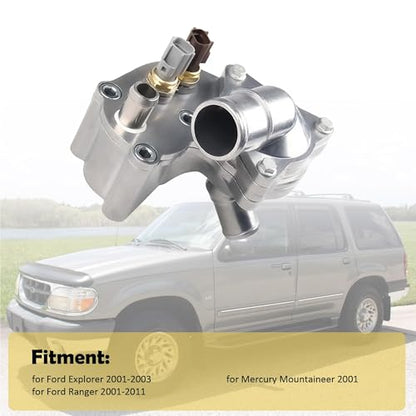 Aluminum Thermostat Housing Assembly RH165 for Ford - size: Explorer 2000-2001, B4000 2001-2008