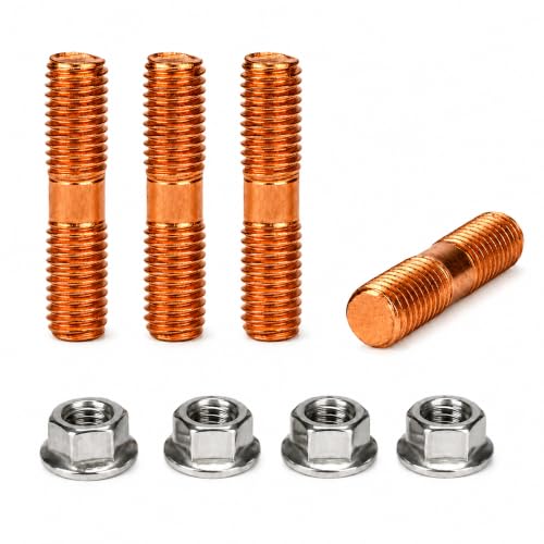 PSLER 4PCS Exhaust Stud Kit M10x1.50 T3 T4 T6 Turbo Manifold Nuts Screws