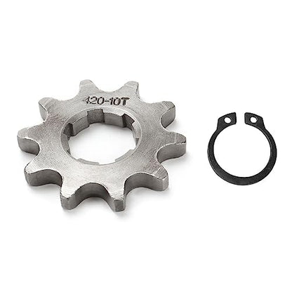 420 10T 17mm Chain Sprocket with Buckle Motorcycle Front Sprocket Gear fits for 50cc 70cc 90cc 110cc 125cc 140cc 160cc Engine Pit Dirt Mini Bikes Go Kart Trail Quad ATVs 4 Wheeler Moped(1 Set) - style: 10T