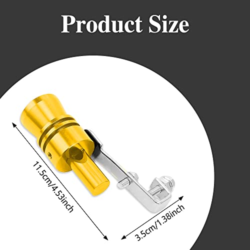 2PCS Car Turbo Whistle, Aluminum Alloy Universal Turbo Whistle - color: Gold