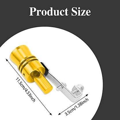 2PCS Car Turbo Whistle, Aluminum Alloy Universal Turbo Whistle - color: Gold