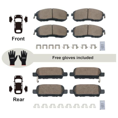 HUSCH Front & Rear Ceramic Brake Pads Fit For Nissan Altima, For INFINITI - size: D815+D905